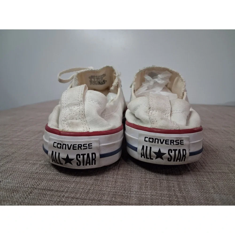 Converse Chuck Taylor All Star Shoreline White Canvas Slip On Sneakers Sz 10